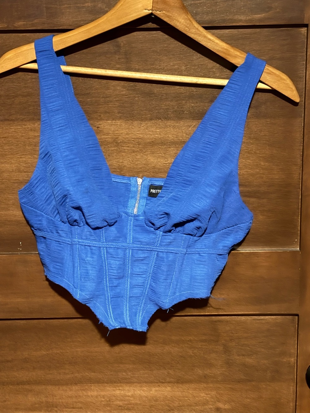 PrettyLittleThing Cobalt Blue Corset Top